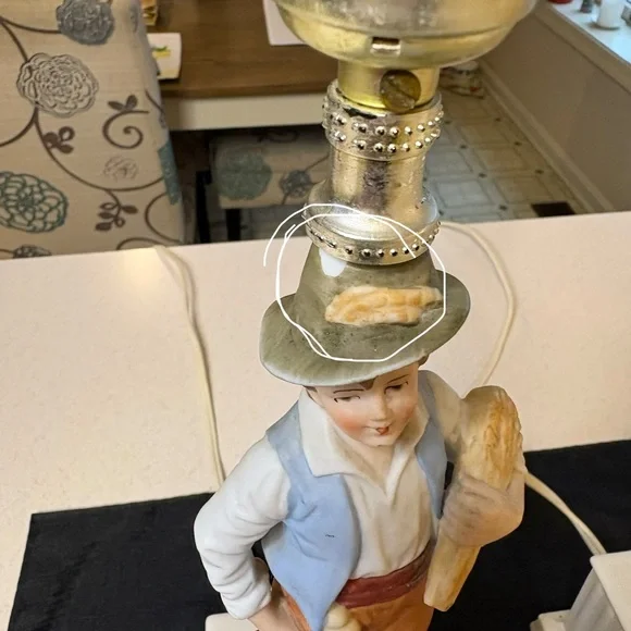 Price Drop🔥🔥🔥Pair Of Vintage Figural Lamps - Picture 3 of 11